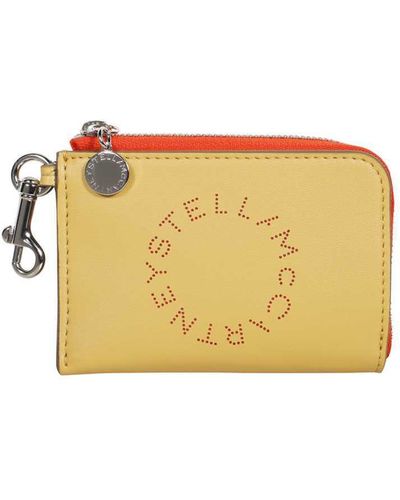 Stella McCartney Stella Logo Alter-nappa Card Holder - Yellow