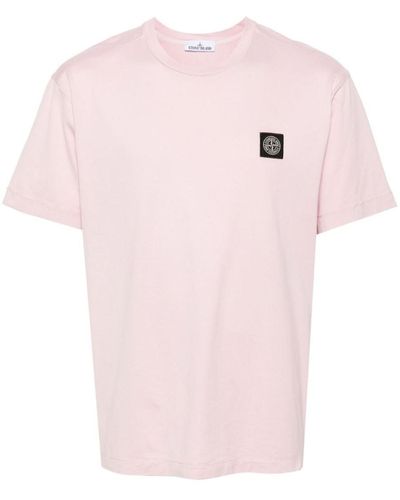 Stone Island Cotton Jersey T-Shirt - Pink