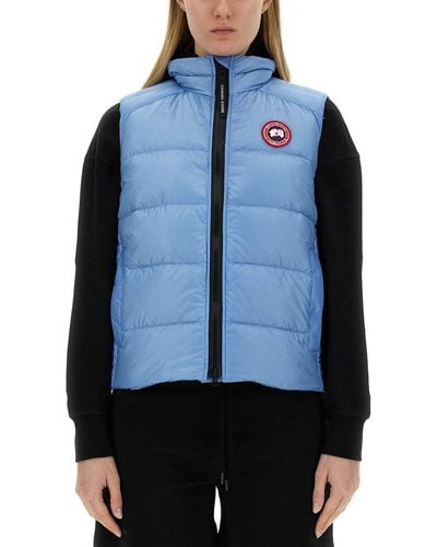 Canada Goose Padded Vest With Logo - Blue