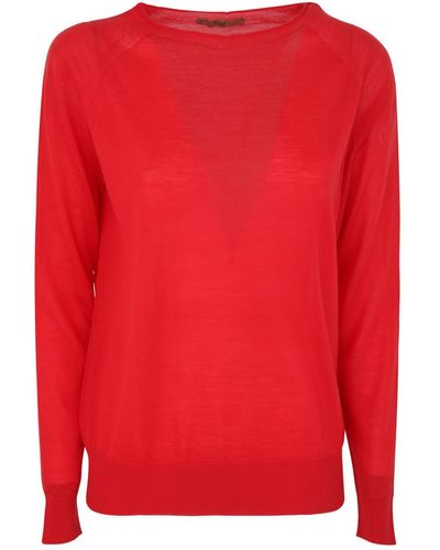Roberto Collina Boat Neck Sweater Clothing - Red