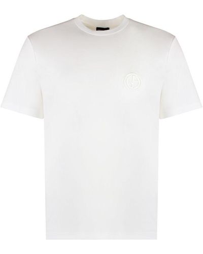 Giorgio Armani Cotton Crew-Neck T-Shirt - White
