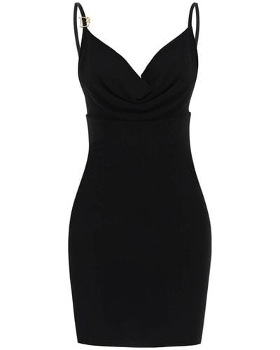 DSquared² Sleeveless Mini Dress With Draped Neckline - Black