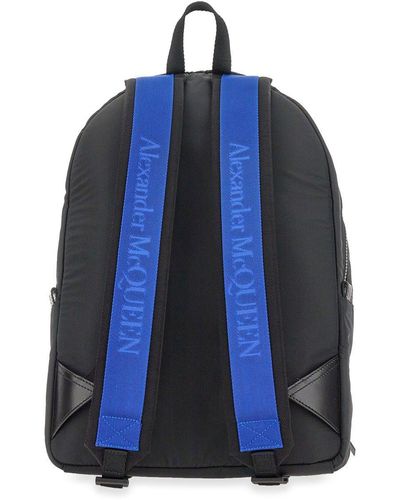 Alexander McQueen Metropolitan Graffiti Backpack - Blue