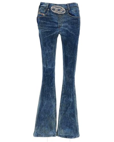 DIESEL Low Waist Flare Jeans - Blue