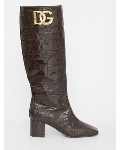 Dolce & Gabbana Jackie 60 Boots - Brown