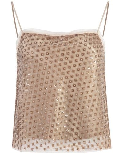 Vince Sequined Top - Natural