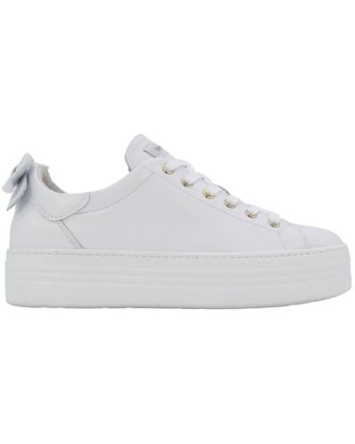 Nero Giardini Leather Sneakers Shoes - White