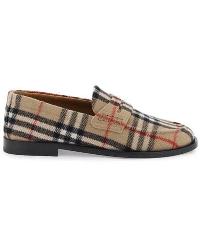 Burberry Check Felt Wool Loafer - Multicolour