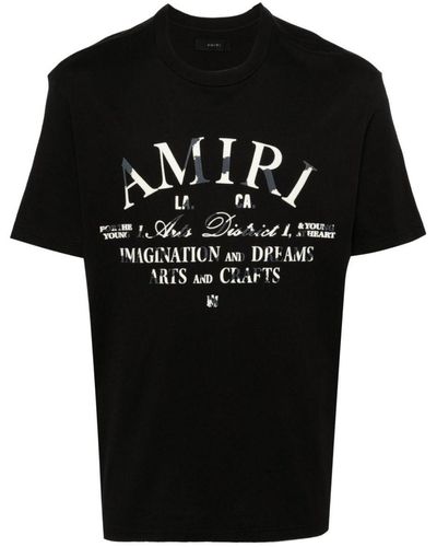 Amiri Soft Cotton Jersey Logo T Shirt. - Black