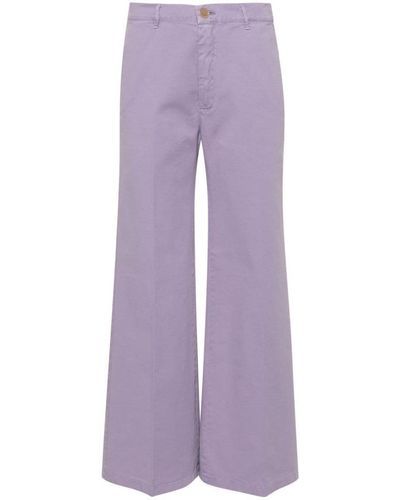 Forte Forte Lavender Cotton Pants - Purple