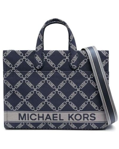 MICHAEL Michael Kors Gigi Large Cotton-blend Tote Bag - Blue