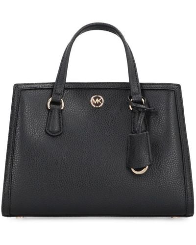 MICHAEL Michael Kors Chantal Leather Handbag - Black