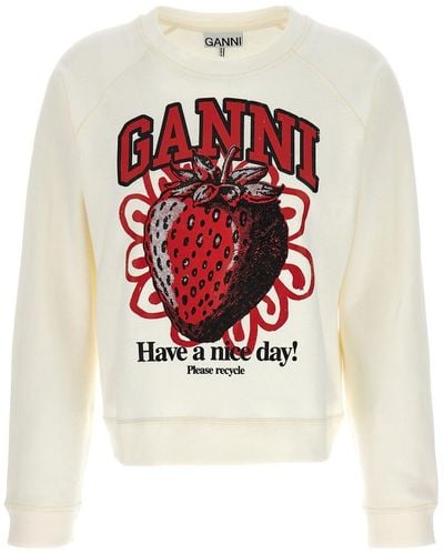 Ganni Sweatshirts - White