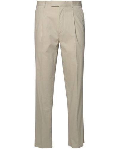 ZEGNA Cotton Trousers - Natural