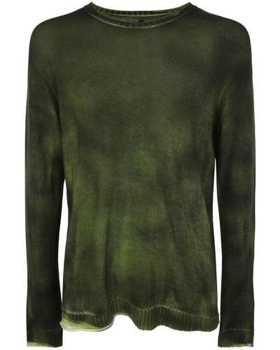MD75 Wool Spray Crew Neck Sweater Clothing - Green