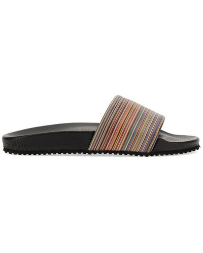 Paul Smith Slide Sandal With Logo - Multicolor