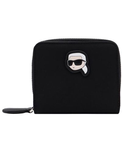 Karl Lagerfeld Ikonik Zip-around Wallet - Black