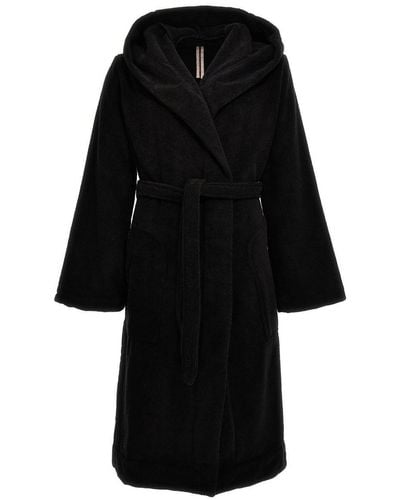 Rick Owens Terry Bathrobe - Black