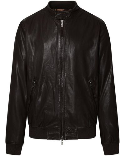 Bully Brown Eco Leather Jacket - Black