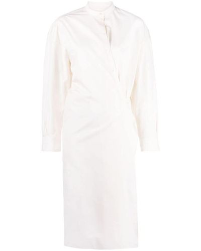 Lemaire Crossover Design Shirt Dress - White