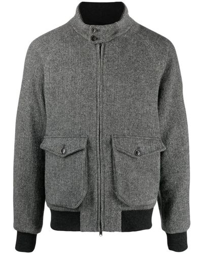 Baracuta G9 Af Pocket Pattern Wool Clothing - Grey