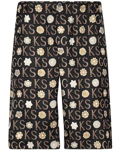 Gucci X Ken Scott Knee-length Shorts - Black