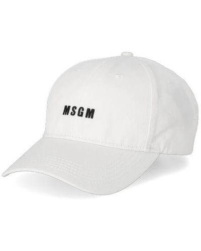MSGM Baseball Cap With Logo - White