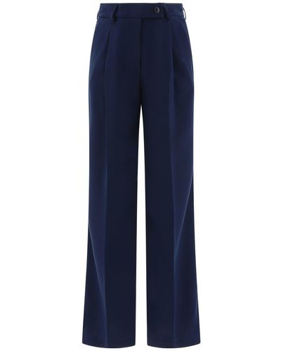 F.it Tailored Pants With Pressed Crease - Blue