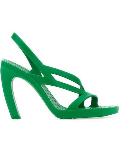 Bottega Veneta Jimbo Rubber Slingback Sandals - Green