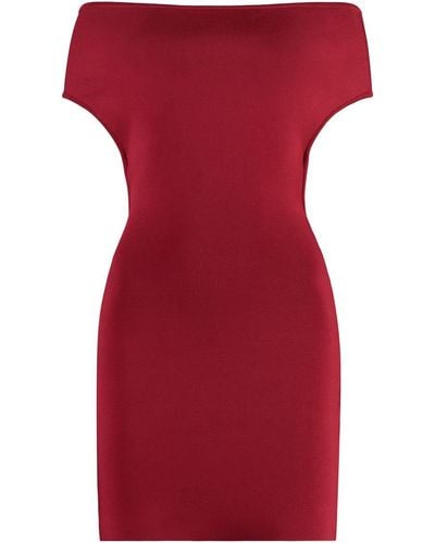 Jacquemus Cubista Knitted Dress - Red