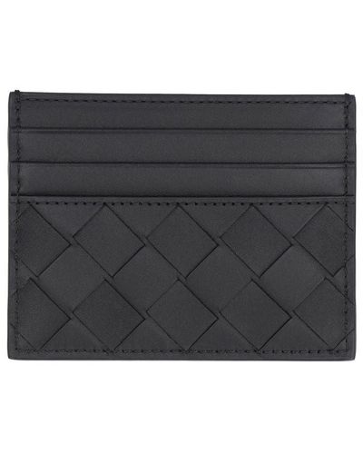 Bottega Veneta Intrecciato Card Case - Grey