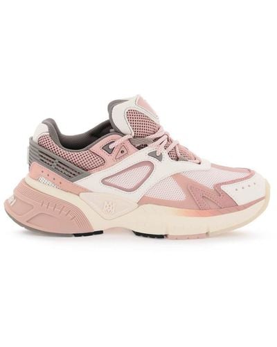 Amiri Mesh And Leather Ma Sneakers - Pink