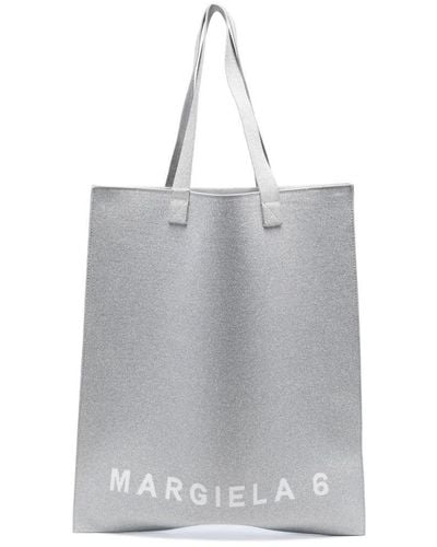 MM6 by Maison Martin Margiela Logo Tote Bag - Gray