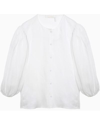 Chloé Chloé Shirt With Balloon Sleeve - White
