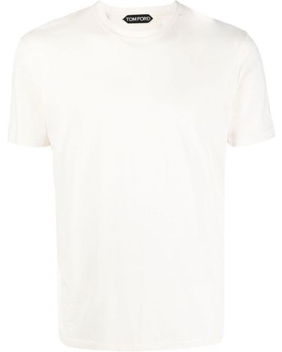 Tom Ford Round-neck Short-sleeve T-shirt - White