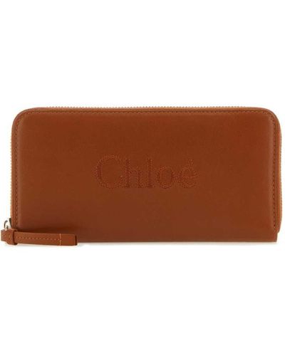 Chloé Caramel Nappa Leather Wallet - Brown