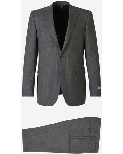 Canali Pinstripe Suit - Gray