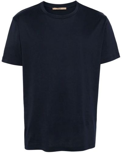 Roberto Collina Short Sleeves Crew Neck T-shirt Clothing - Blue