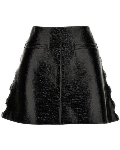 Courreges Vinyl Miniskirt - Black