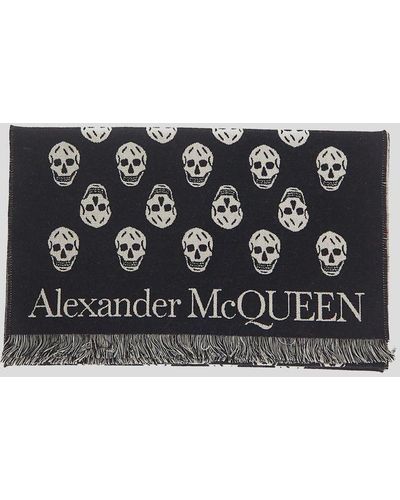 Alexander McQueen Scarfs - Gray