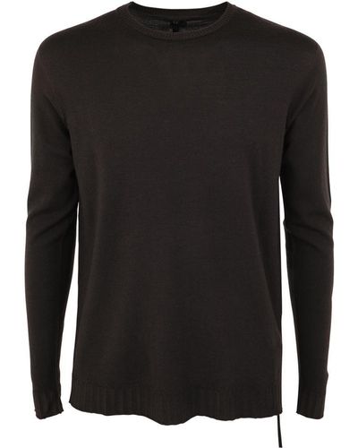 MD75 Wool Round Neck Pullover Clothing - Black