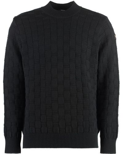 Paul & Shark Virgin Wool Crew-neck Sweater - Black