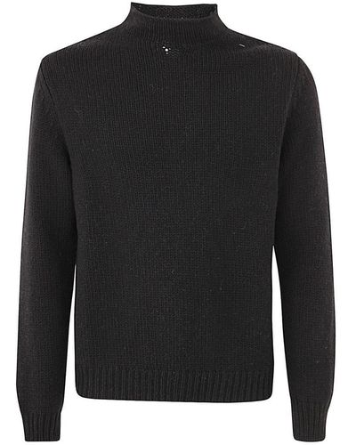 Original Vintage Style Turtleneck Pullover Clothing - Black