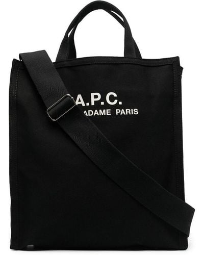 A.P.C. Cabas Cotton Tote Bag - Black