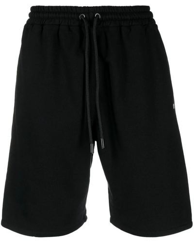 Off-White c/o Virgil Abloh Diag-embroidered Cotton Shorts - Black