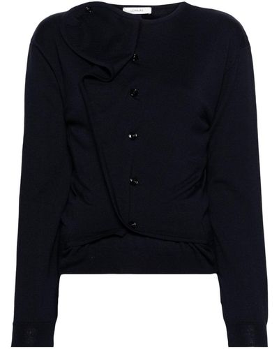 Lemaire Wool Blend Cardigan Sweater - Blue