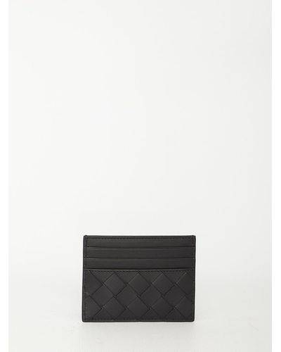 Bottega Veneta Black Leather Cardholder - White