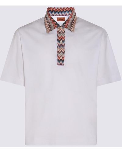 Missoni White And Multicolour Cotton Polo Shirt