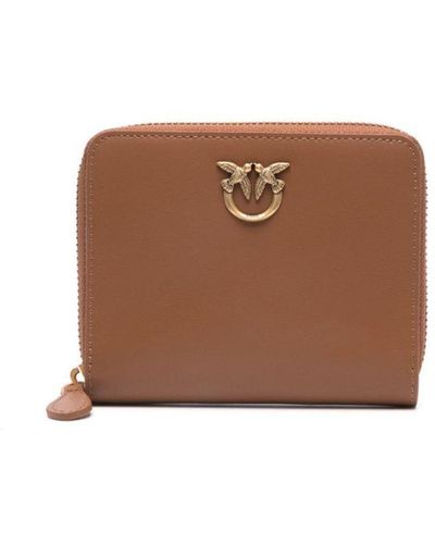 Pinko Wallet With Logo - Brown