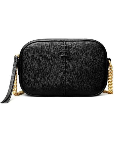 Tory Burch 'Mcgraw' Crossbody Bag With Double T Detail - Black